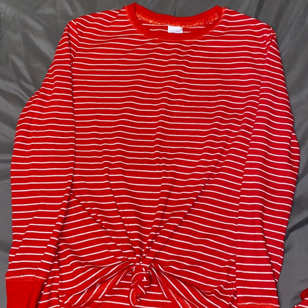Red Striped Pajama Set